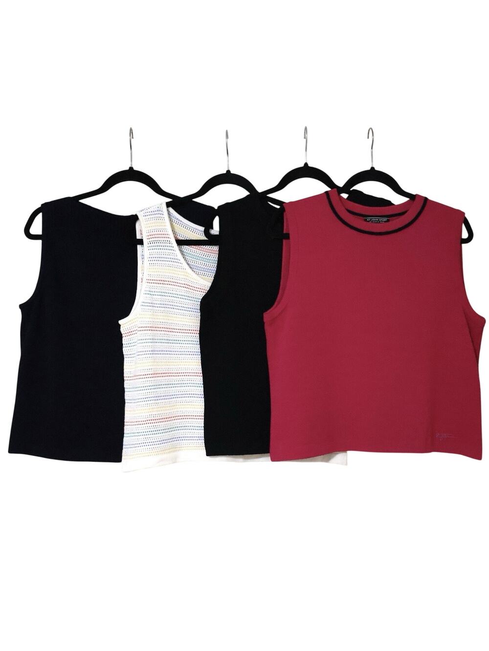 Vintage St. John Sport Sleeveless Santana Knit Sleeveless Sweater Tank Lot L